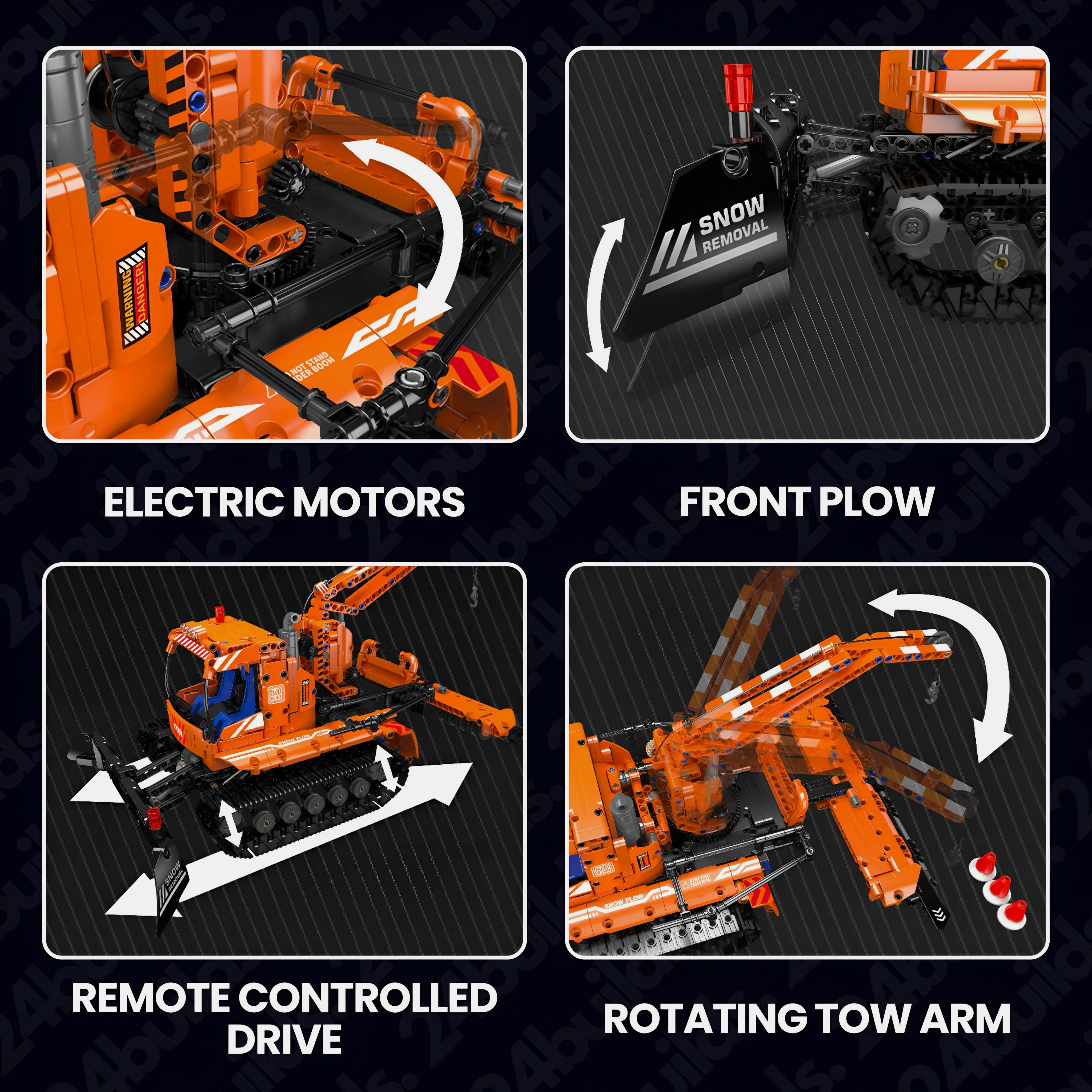 REMOTE CONTROLLED SNOW PLOW | 1240PCS