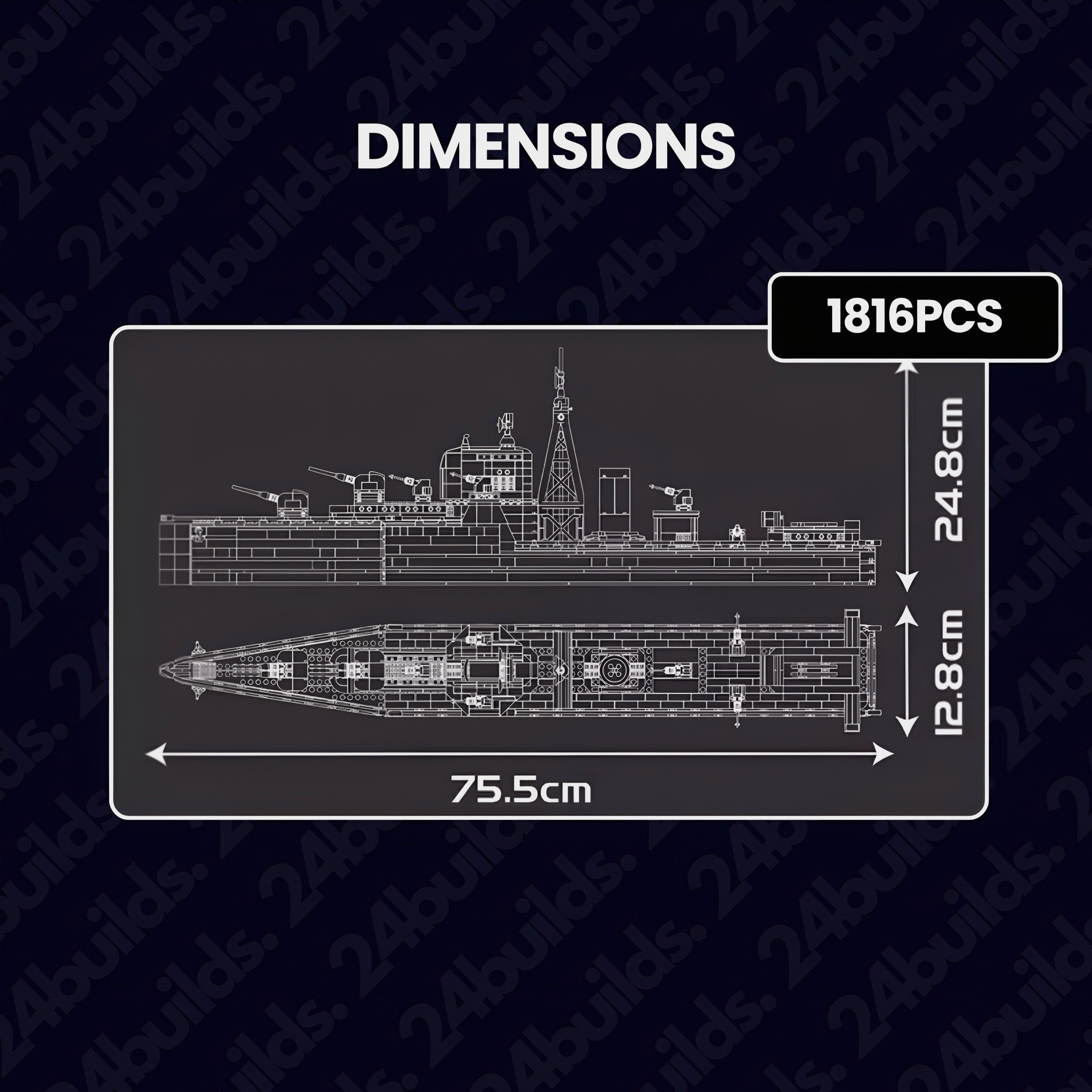 ATLANTIC-CLASS NAVAL DESTROYER | 1816PCS