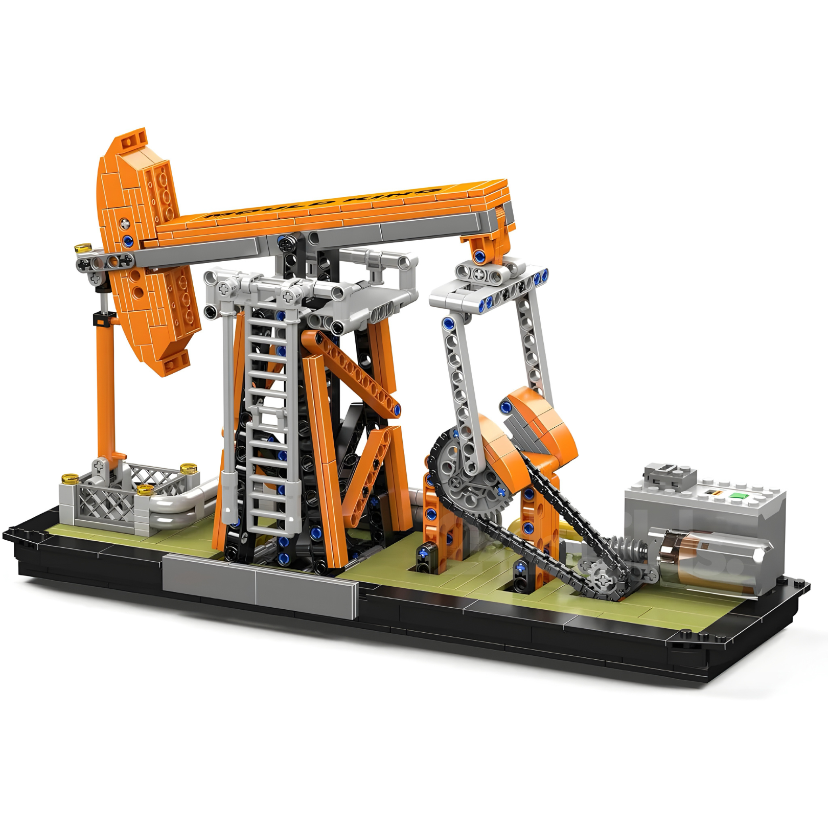 MOTORISED MECHANICAL OIL RIG | 840PCS